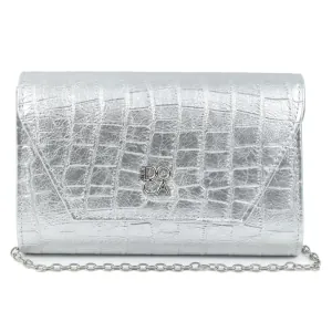 Women's envelope bag Doca 22098 silver